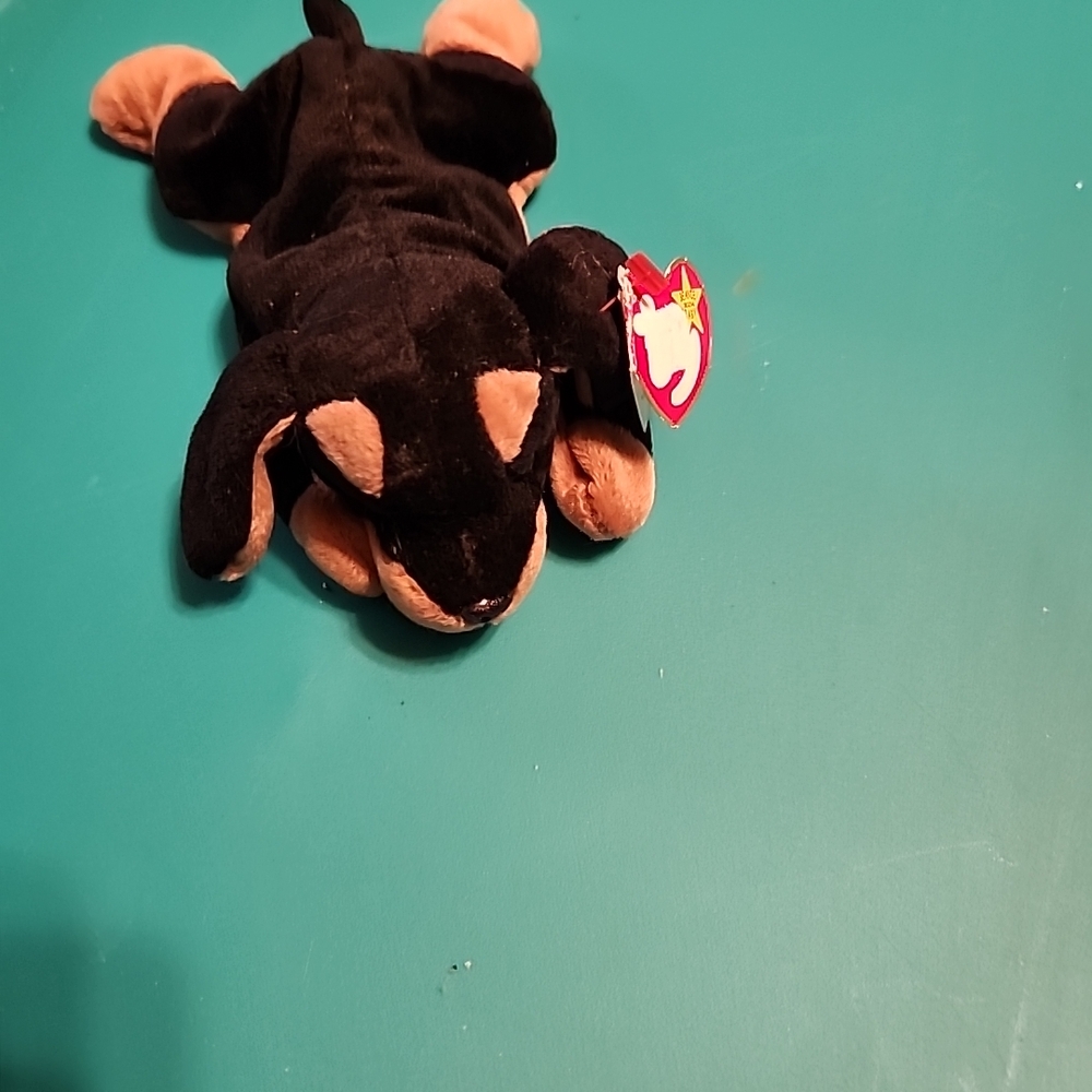 Ty Black and Tan Plush Puppy